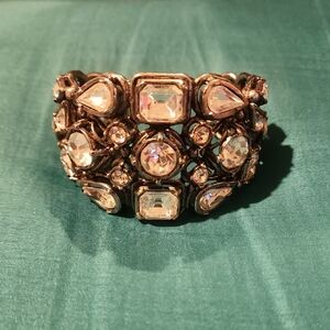 Elegant Silver Crystal Women's Bracelet